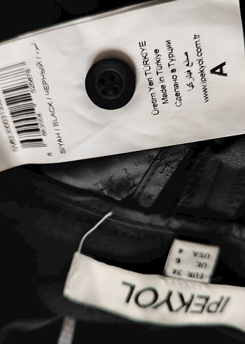 Kadın Siyah Kumaş Kemerli Pantolon - Görsel 4