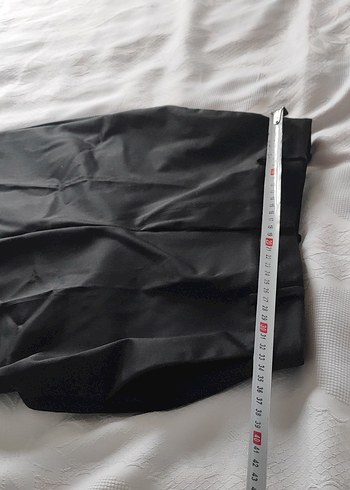 Kadın Siyah Kumaş Kemerli Pantolon - Görsel 5