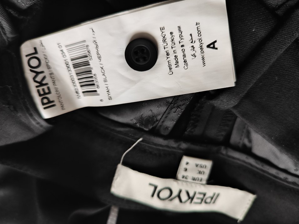 Kadın Siyah Kumaş Kemerli Pantolon - Görsel 4