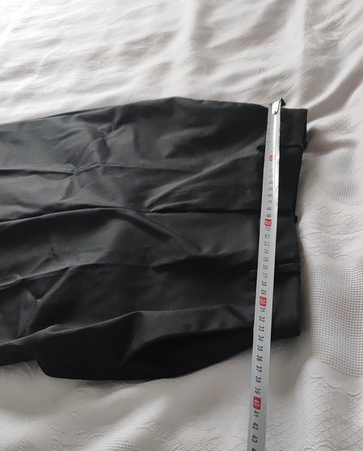 Kadın Siyah Kumaş Kemerli Pantolon - Görsel 5