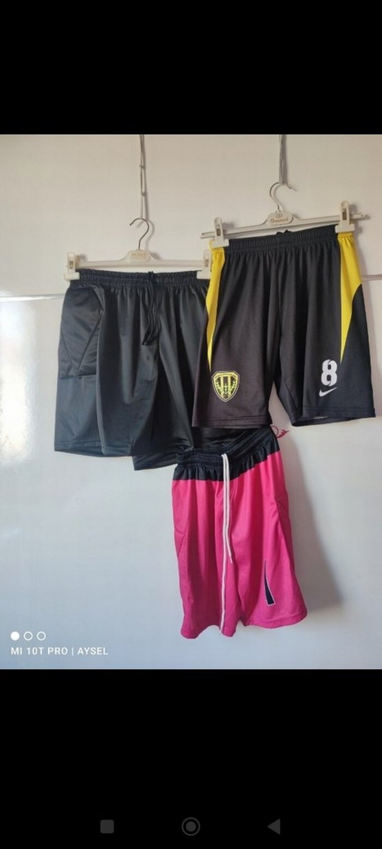 Sarı Siyah Spor Şort - Görsel 2