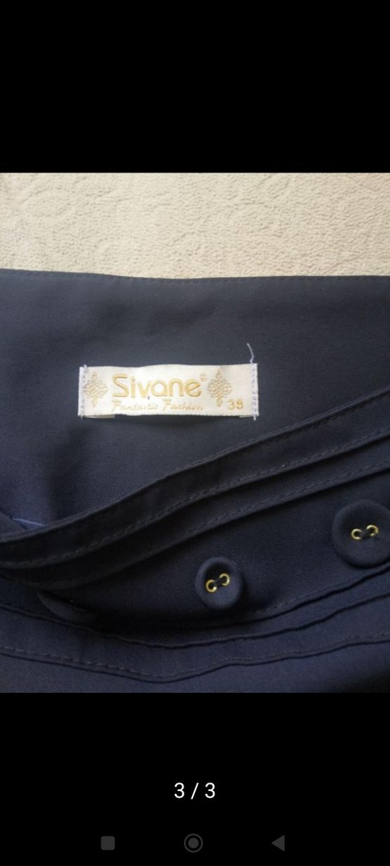 sivana marka lacivert Uzun Drapeli Gotik Etek - Görsel 3