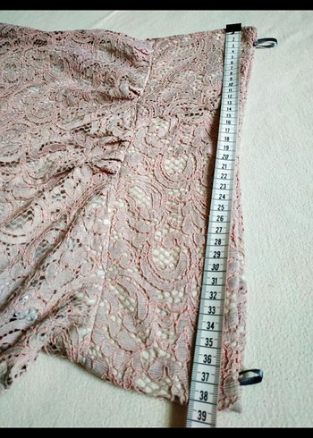 Güpür Detaylı Bej Uzun Bohem Etek - Görsel 3