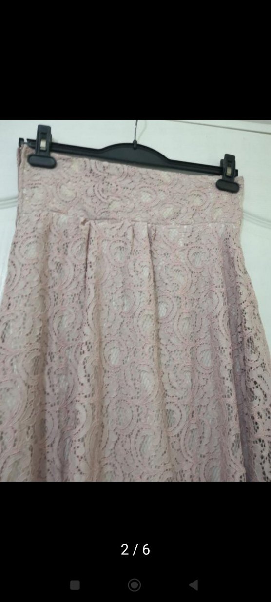 Güpür Detaylı Bej Uzun Bohem Etek - Görsel 2