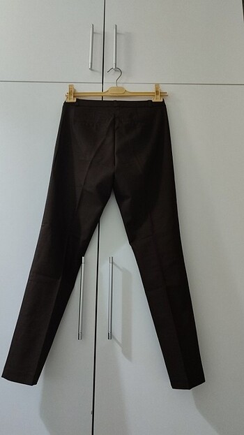 34 Beden kahverengi Renk Kahverengi kumaş pantalon