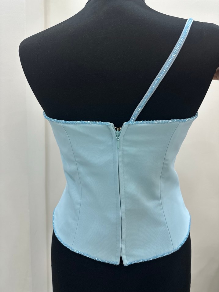 Mavi Straplez Mini Kadın Büstiyer - Görsel 2