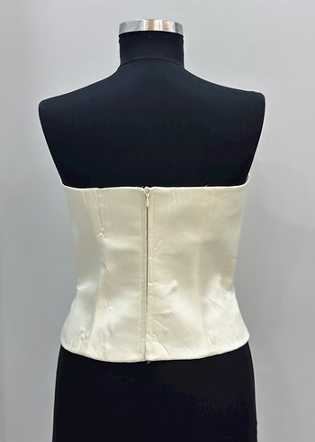 Beyaz Straplez Mini Büstiyer - Görsel 2