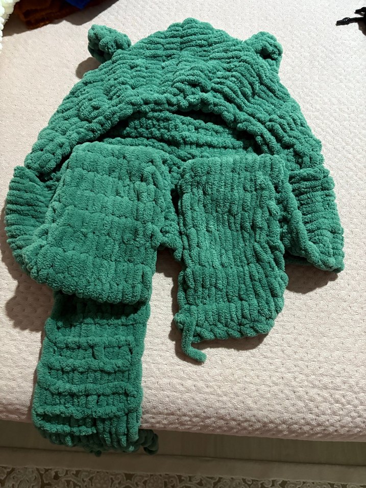 Kadın Atkı Yeşil Kurbağa Balaklava - Görsel 4