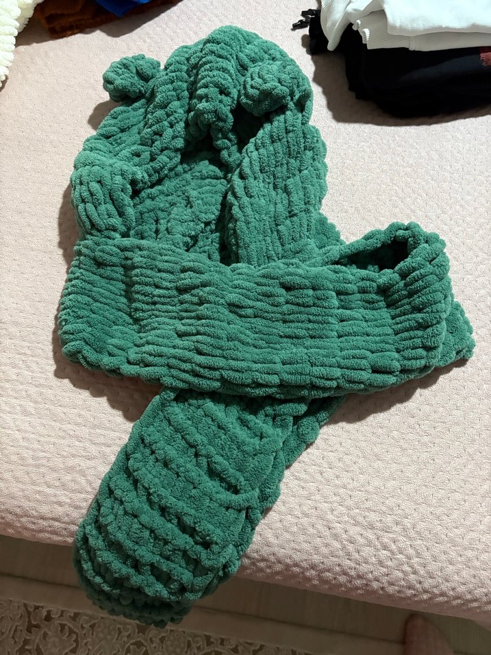 Kadın Atkı Yeşil Kurbağa Balaklava - Görsel 3