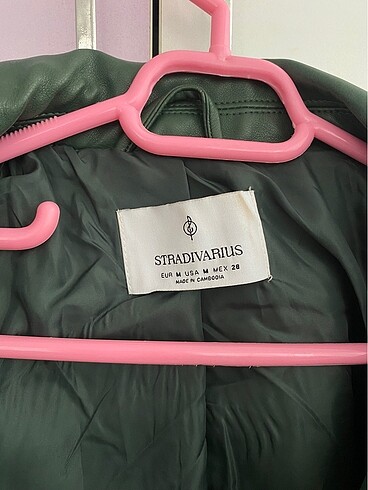 Stradivarius STRADIVARIUS YEŞİL DERİ CEKET
