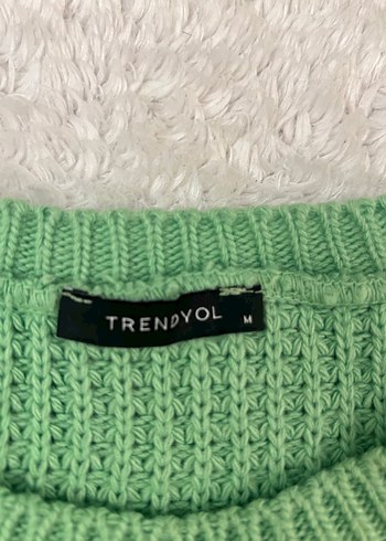 Trendyol & Milla Yeşil Örgü Crop Kadın Kazak