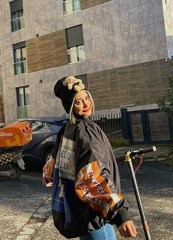 Baskılı Bomber Ceket 