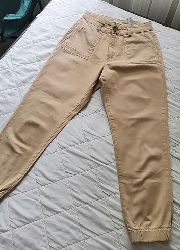 xs Beden Paçası Lastikli Pantolon