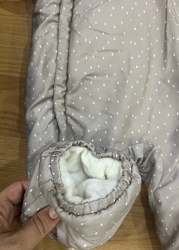 Gri Kürklü Bebek Kız Tulumu - Görsel 4