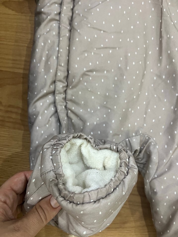 Gri Kürklü Bebek Kız Tulumu - Görsel 4