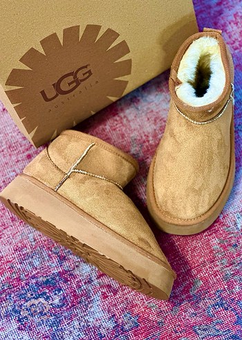 38 Beden Kahverengi Süet Tüylü Dolgu Topuk UGG