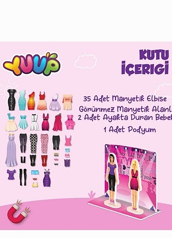 Beden Renk Manyetik Manken Giydirme Oyunu Seti