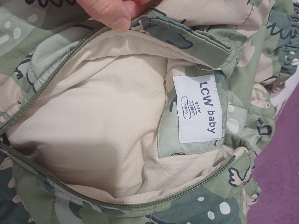 Kapüşonlu Bebek Kamuflaj Desenli Tulum - Görsel 4