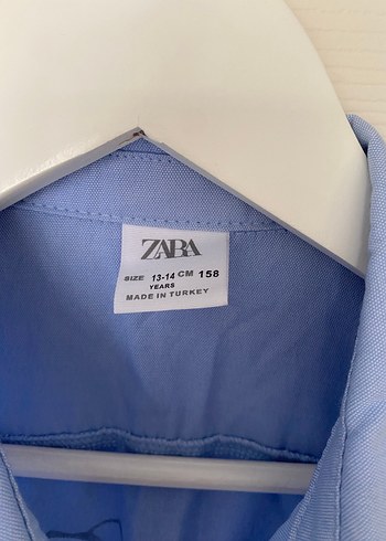 Düğmeli Mavi Pamuklu Gömlek - Görsel 2