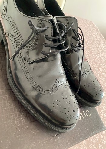 Klasik Siyah Deri Erkek Ayakkabı - Görsel 5