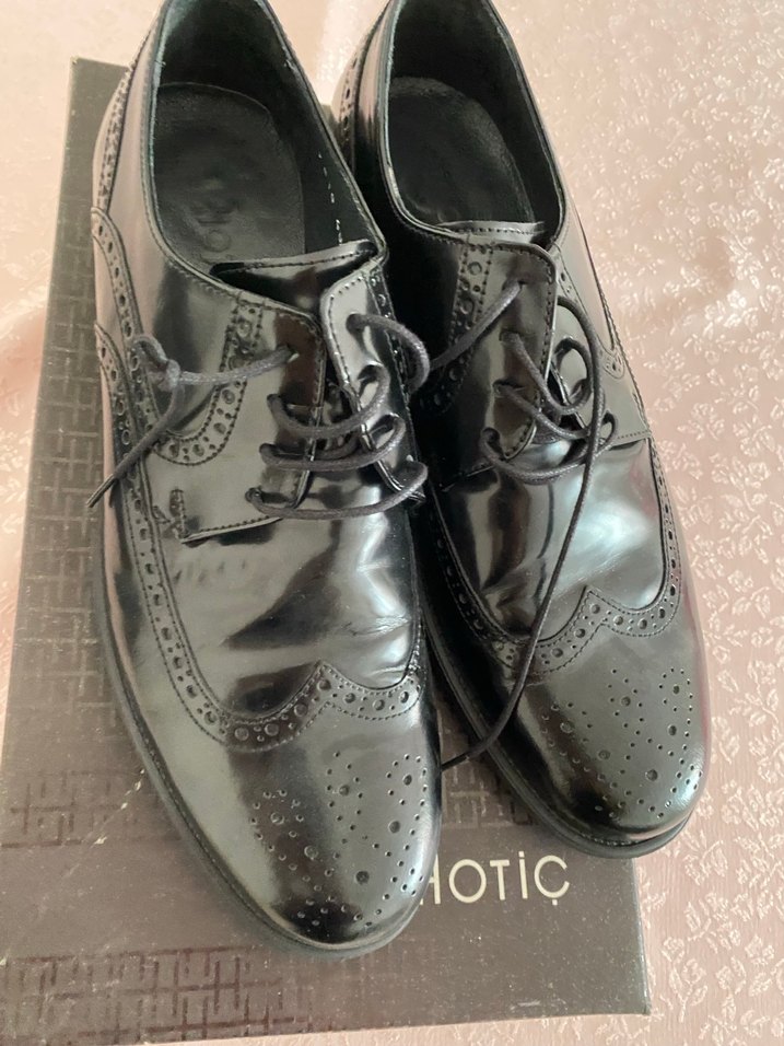 Klasik Siyah Deri Erkek Ayakkabı - Görsel 4