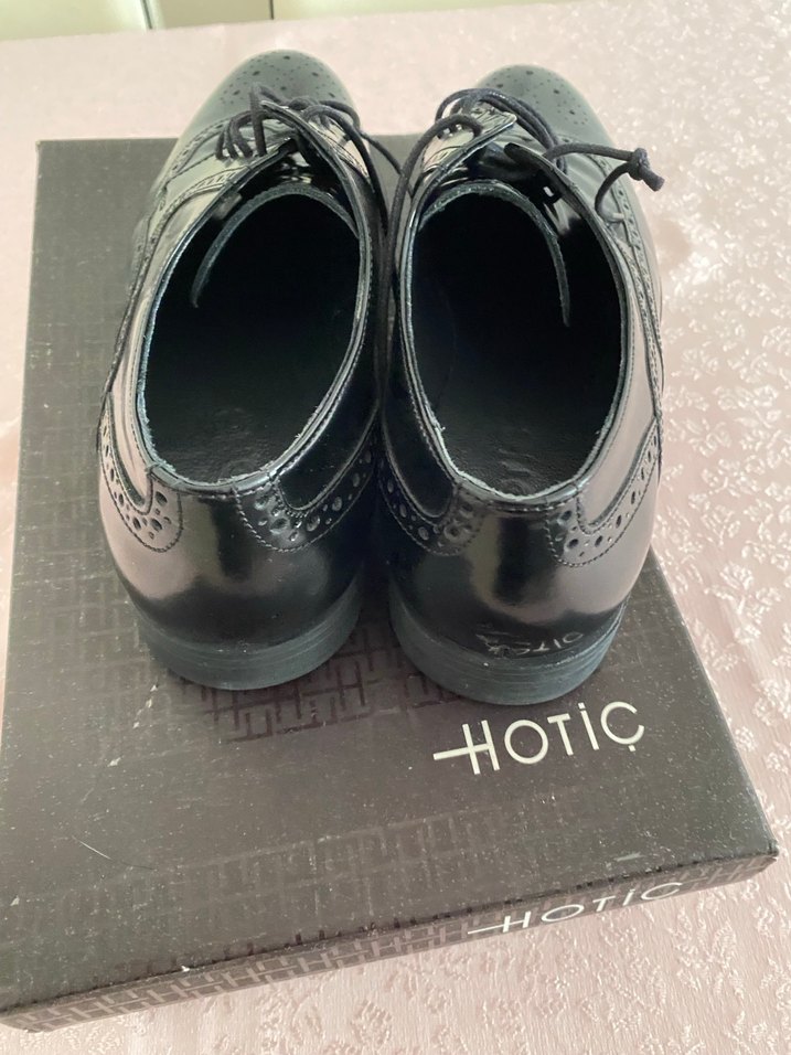 Klasik Siyah Deri Erkek Ayakkabı - Görsel 3