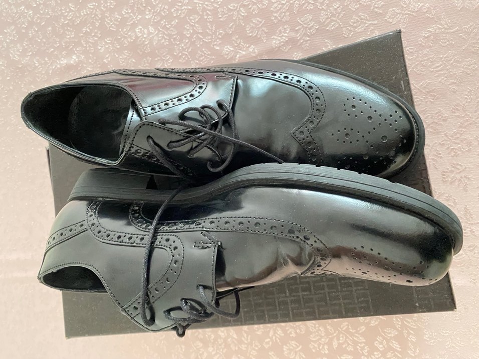 Klasik Siyah Deri Erkek Ayakkabı - Görsel 2