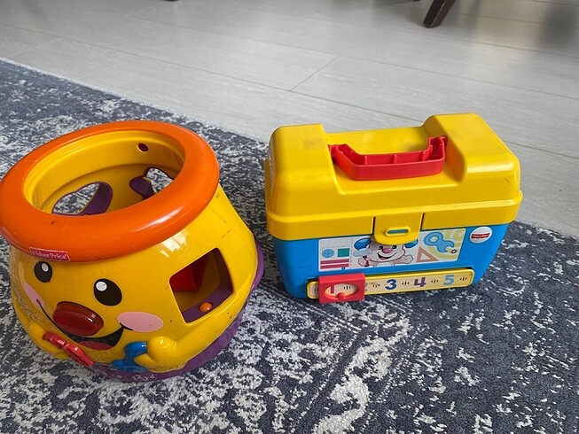 Fisher price kurabiye kavanozu ve tamir çantasi