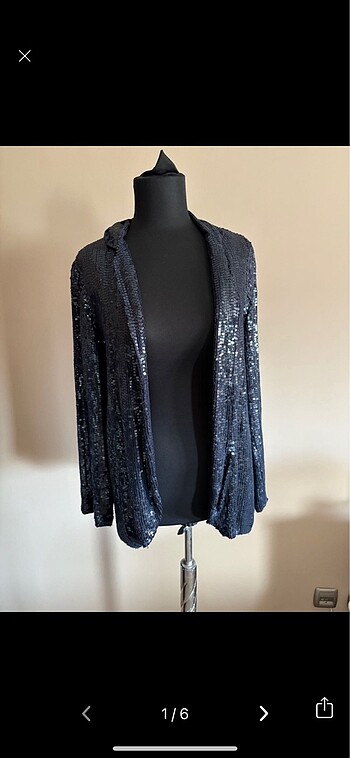 Topshop S-beden uyumlu payetli blazer ceket