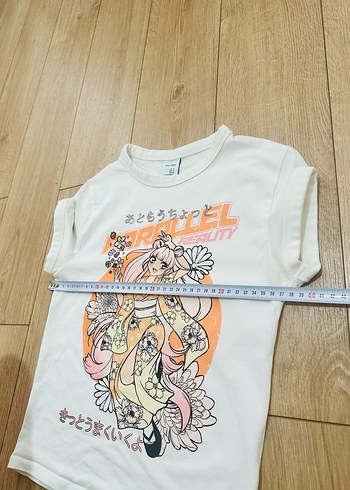 Kız Çocuk Baskılı Kısa Kollu Tişört - Görsel 8