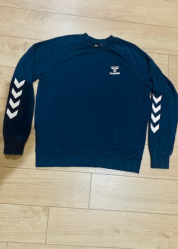 Hummel Lacivert Bisiklet Yaka Sweatshirt