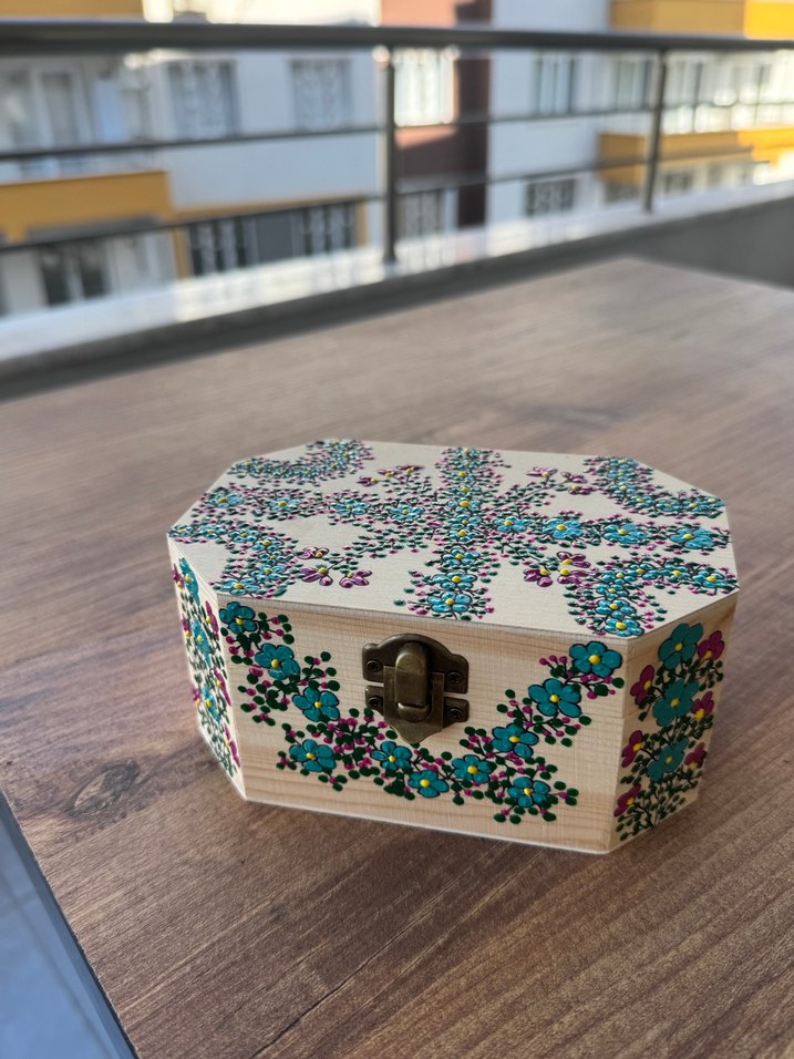 Renkli Ahşap takı Kutusu - Görsel 2