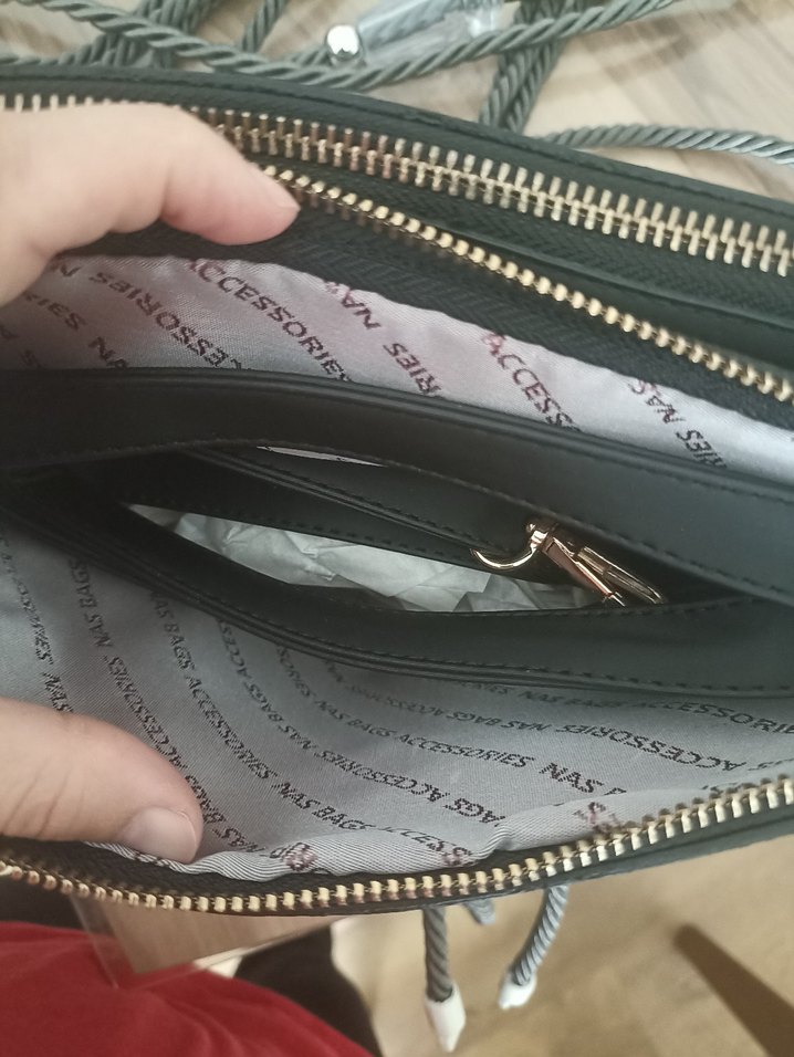 NAS Siyah Pliseli Kadın Çanta - Görsel 4