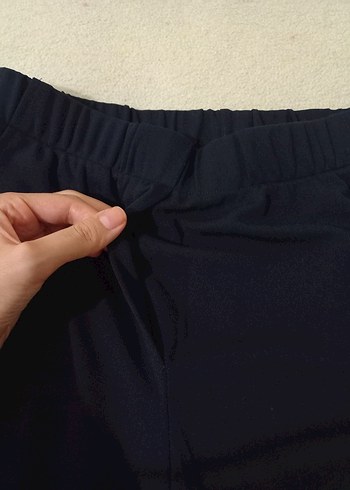 36 Beden siyah Renk Kadın Lacivert Kumaş Pantolon