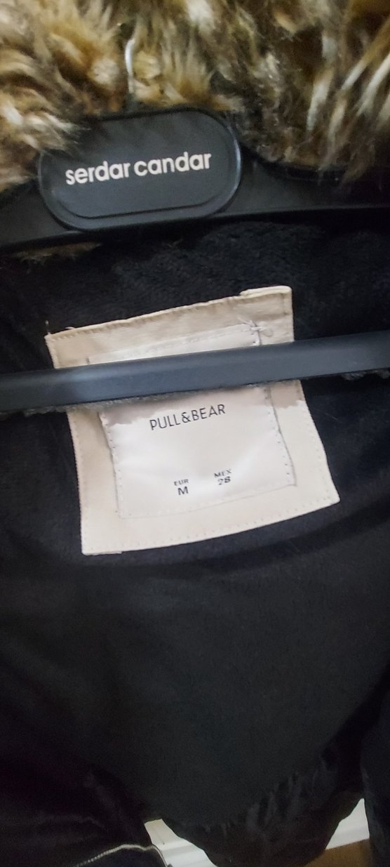 Kürklü Siyah Midi Kadın Mont - Görsel 2