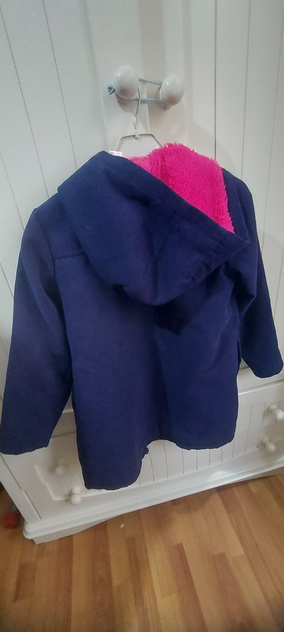 Renkli Baskılı Kız Çocuk Polar Ceket - Görsel 3