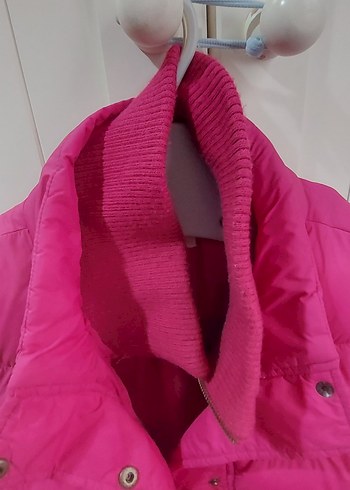 Düğmeli Pembe kız çocuk Yelek - Görsel 2