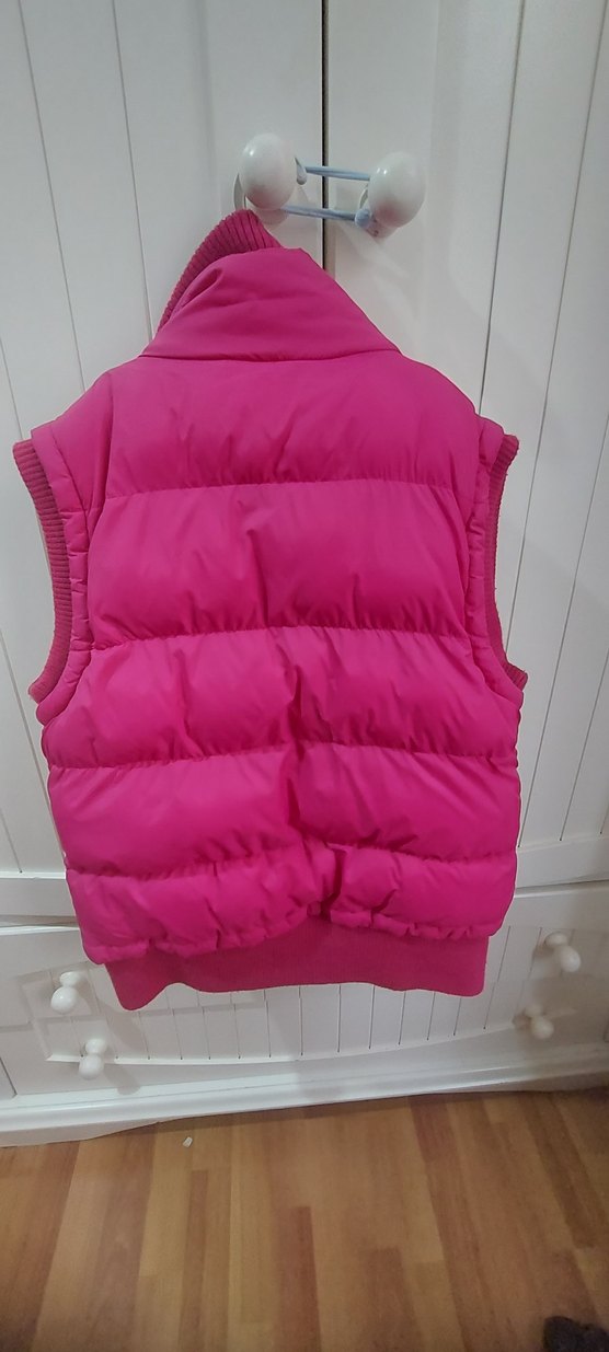 Düğmeli Pembe kız çocuk Yelek - Görsel 3