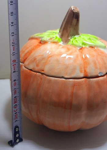 Renkli Turuncu Kabak Şeklinde kase - Görsel 10