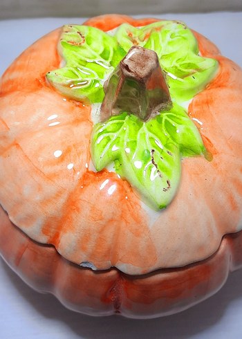 Renkli Turuncu Kabak Şeklinde kase - Görsel 3