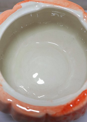 Renkli Turuncu Kabak Şeklinde kase - Görsel 5