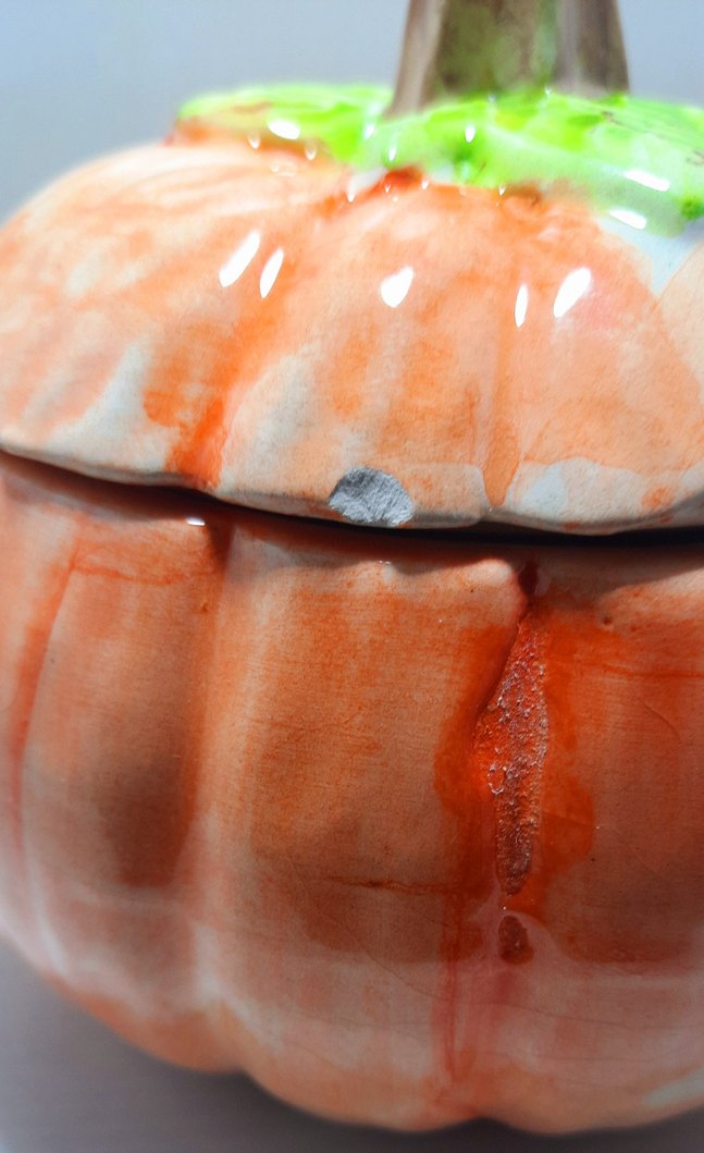 Renkli Turuncu Kabak Şeklinde kase - Görsel 2