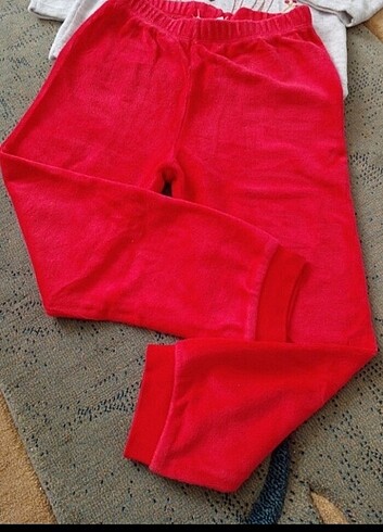 4 Yaş Beden bordo Renk Pijama Takımı