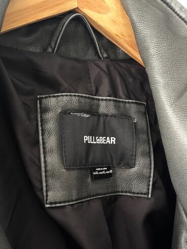 xl Beden haki Renk Pull&Bear Deri Ceket