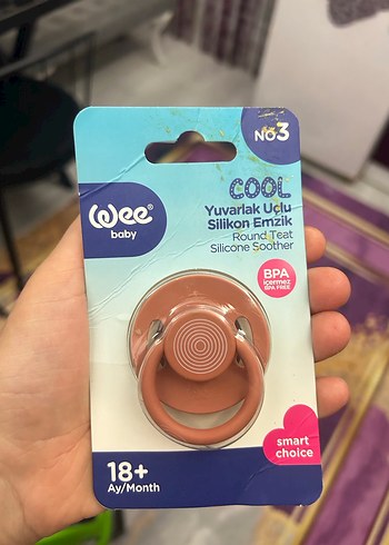 Wee Baby Silikon Emzik Yuvarlak Uçlu 18+ Ay