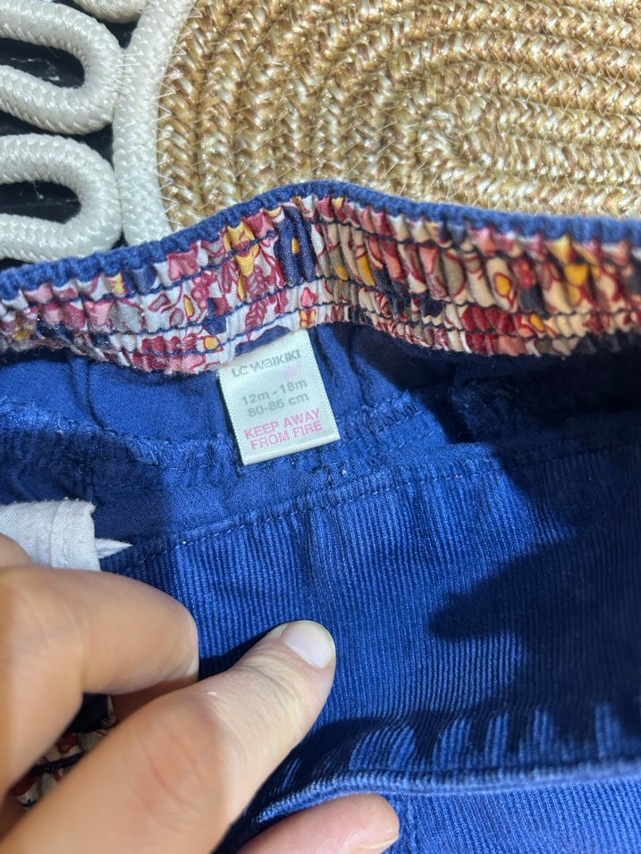 Düğmeli Mavi Kot Şort - Görsel 2