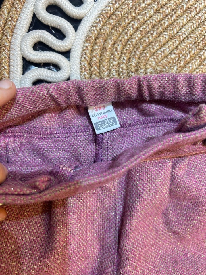 Düğmeli Pembe Vintage Kız Şortu - Görsel 2