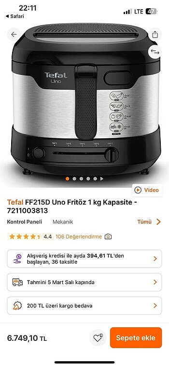 Tefal Fritöz