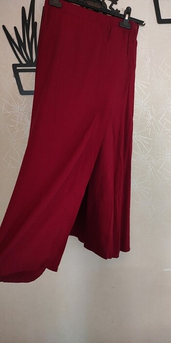 S beden vişne renginde uzun etek - Görsel 3