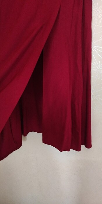 S beden vişne renginde uzun etek - Görsel 4